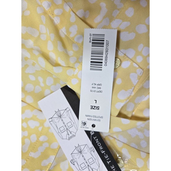 Investments Women's Tie Front Button Down Blouse Size Large Long Sleeve NWT - Picture 5 of 9